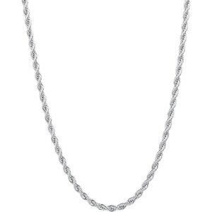 Silver Plated 925 Sterling Silver Cable Chain Necklace for Women Thin Dainty